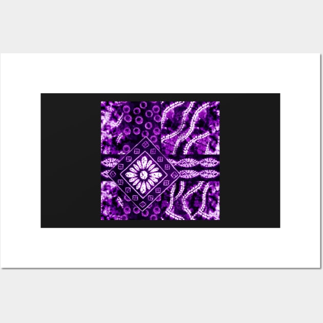 Purple Shibori Collage Wall Art by KirstenStar 